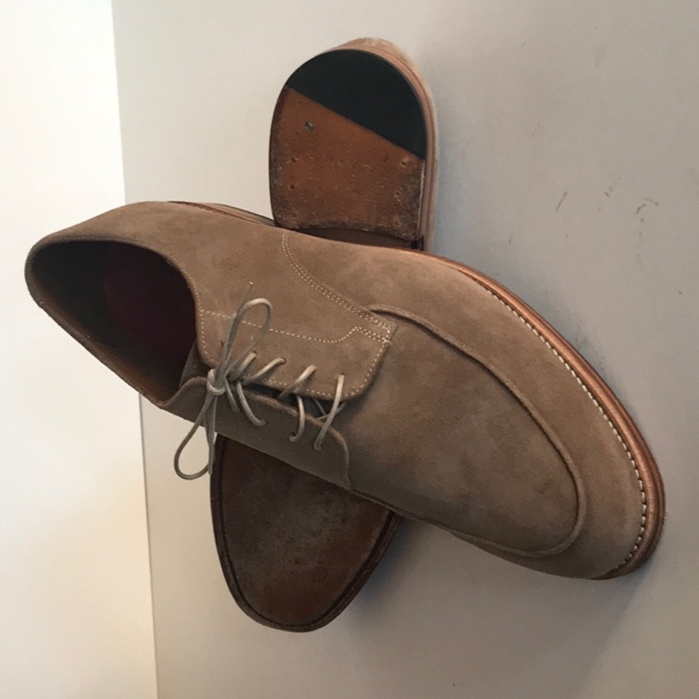 Grenson Tan Suede Derby Shoe